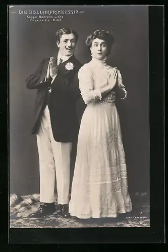 AK Szene aus der Operette Die Dollarprinzessin, Koppe Behrens Linke Ringelreih`n, II. Act