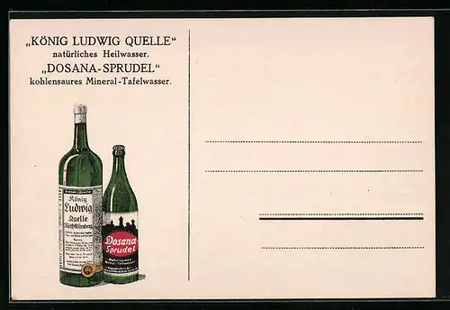 AK Fürth / Bayern, Reklame für Dosana-Sprudel