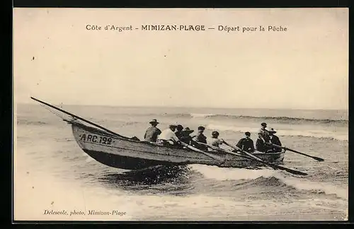 AK Mimizan-Plage /Côte d`Argent, Départ pour la Pêche