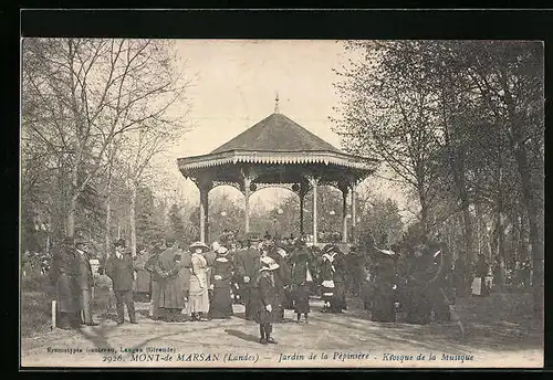 AK Mont-de-Marsan, Jardin de la Pépinière, Kiosque de la Musique