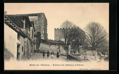 AK Mont-de-Marsan, Ruines du château d`Albret