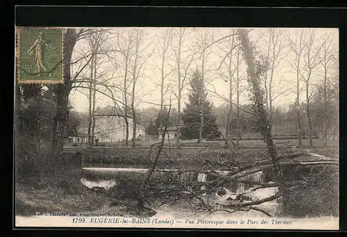 AK Eugénie-les-Bains, Vue Pittoresque dans le Parc des Thermes