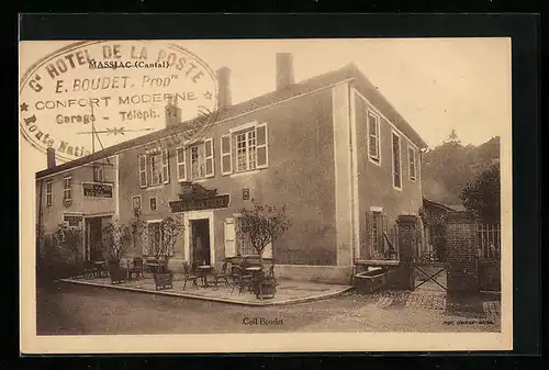 AK Massiac, Hotel de la Poste, Route Nationale, Coll Boudet