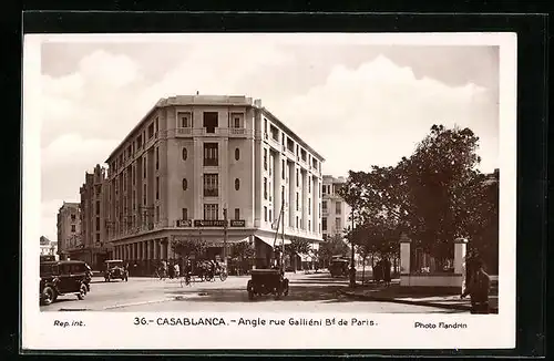 AK Maro, Casablanca, Angel rue Galliéni Boulevard de Paris