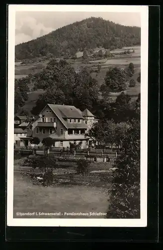 AK Sitzendorf /Schwarzatal, Pensionshaus Schiefner