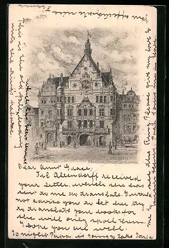 AK Dresden, Georgentor des Königlichen Schloss