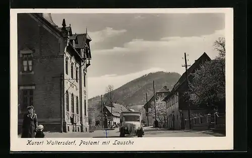 AK Waltersdorf, Postamt mit Lausche