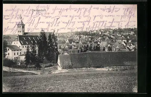AK Denkendorf, Generalansicht der Stadt, Blick zur Kirche