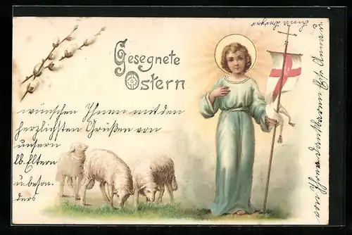 AK Gesegnete Ostern, Lämmer