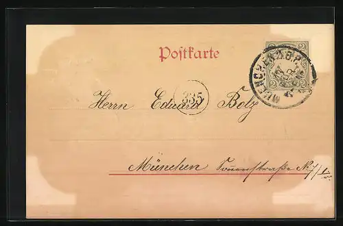 AK Osterhase zieht Osterei-Kutsche