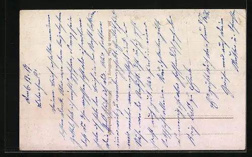 AK Morschingen i. L., Ansicht der Ulanenkaserne