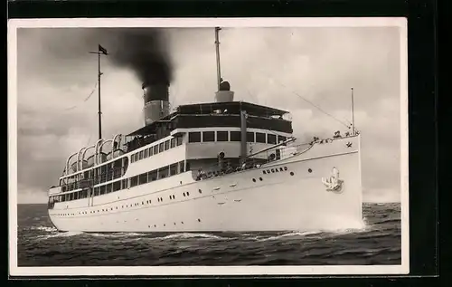 AK Passagierschiff SS Rugard auf See