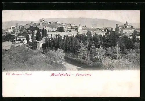 AK Montefalco, Panorama aus der Vogelschau