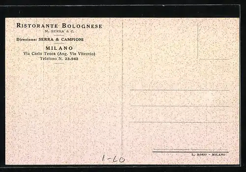 AK Milano, Ristorante Bolognese