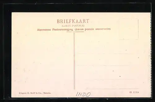 AK Weltevreden, Paleis Gouverneur-Generaal, zijde Koningsplein