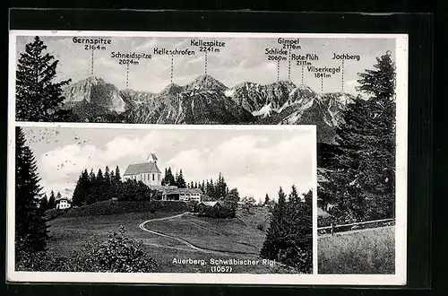 AK Auerberg, Schwäbischer Rigi, Gernspitze, Schneidspitze