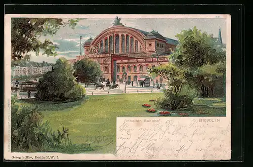 Lithographie Berlin-Kreuzberg, Anhalter Bahnhof