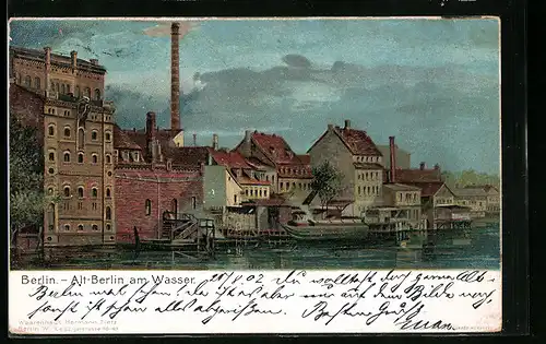 AK Berlin, Altstadt am Wasser
