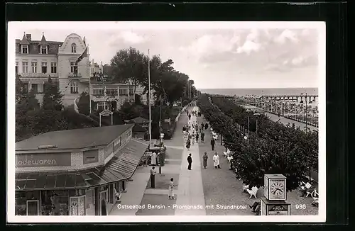AK Bansin, Promenade mit Strandhotel