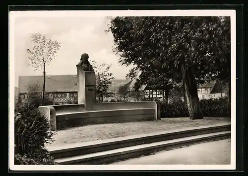 AK Rammenau i. Sa., Blick zum Fichtedenkmal