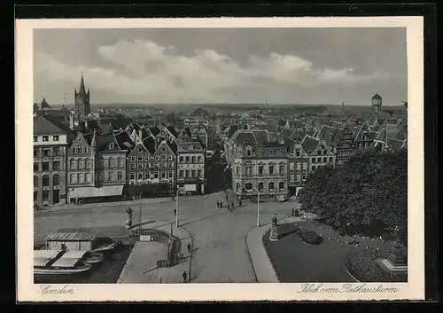 AK Emden, Blick vom Rathausturm
