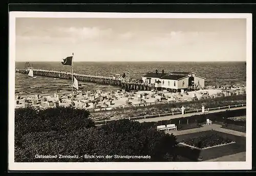 AK Zinnowitz, Blick von der Strandpromenade