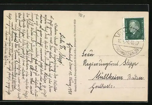 AK Eisenbach, Ortsansicht vom Flugzeug aus