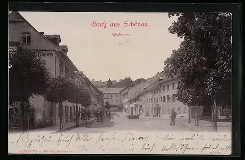 AK Schönau, Blick in die Thalstrasse