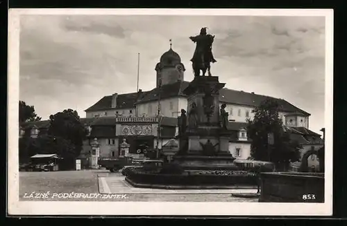 AK Lazne Podebrady, Zamek, Pomnik