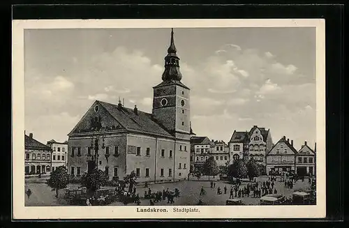 AK Landskron, Stadtplatz, Rathaus