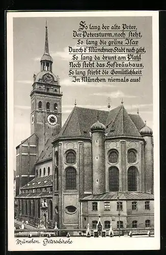 AK München, Die Peterskirche
