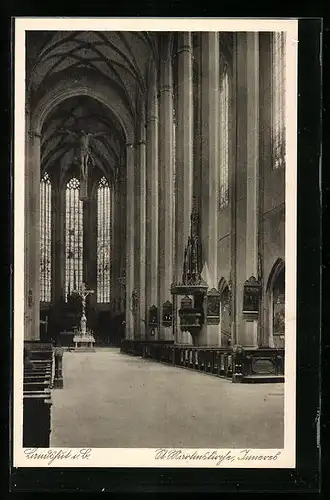 AK Landshut i. B., Inneres der Kirche St. Martin