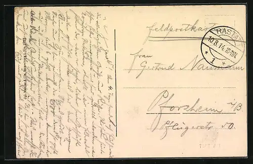 AK Rastatt, Ansicht Leopoldkaserne