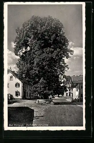 AK Bad Kohlgrub, Dorfstrasse mit Linde