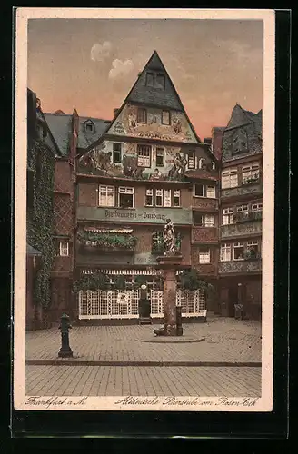 AK Frankfurt a. M., Altdeutsche Bierstube am Rosen-Eck
