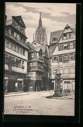 AK Alt-Frankfurt, Heiliggeistbrunnen in der Saalgasse