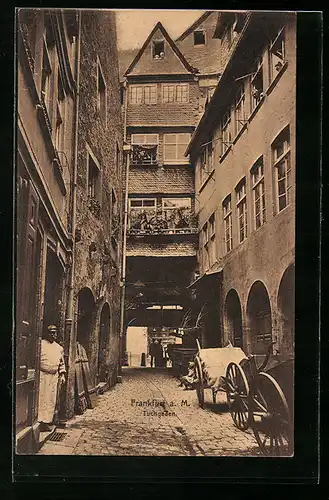 AK Alt-Frankfurt, Blick in Tuchgaden, Strasse