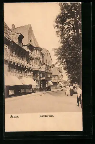 AK Goslar, Partie an der Marktstrasse
