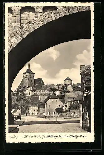 AK Bautzen, Blick auf Michaeliskirche und neue Wasserkunst