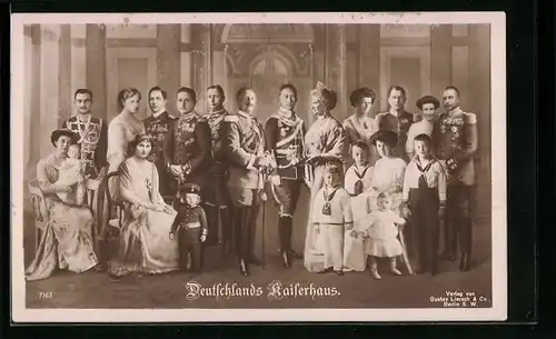 AK Kaiser Wilhelm II. mit Familie, Deutschlands Kaiserhaus