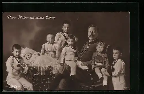 AK Kaiser Wilhelm II. und seine Enkel
