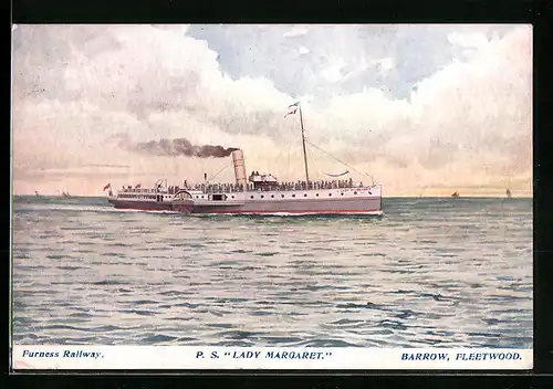 AK Passagierschiff P. S. Lady Margaret auf hoher See