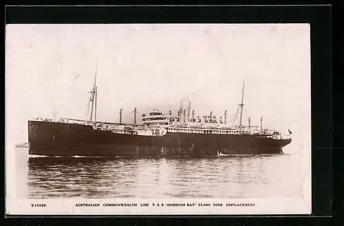 AK Passagierschiff T. S. S. Hobsons Bay vor der Küste