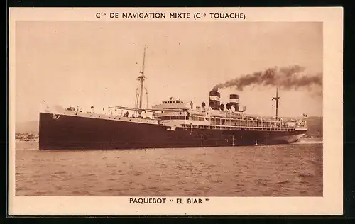 AK Passagierschiff El Biar in Fahrt