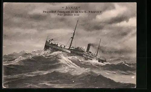 AK Passagierschiff Ionie auf hoher See