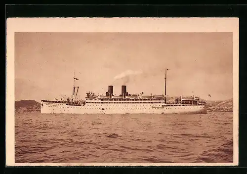 AK Passagierschiff Maréchal-Lyautey vor der Küste