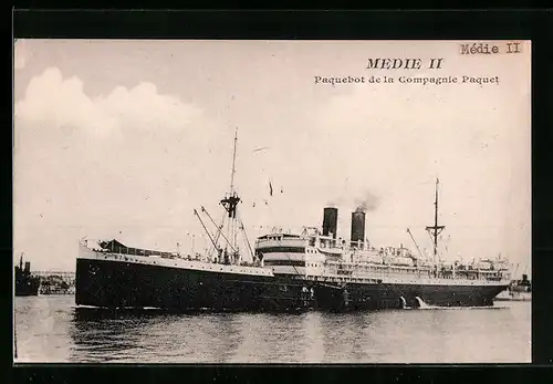 AK Passagierschiff Medie II. in Fahrt