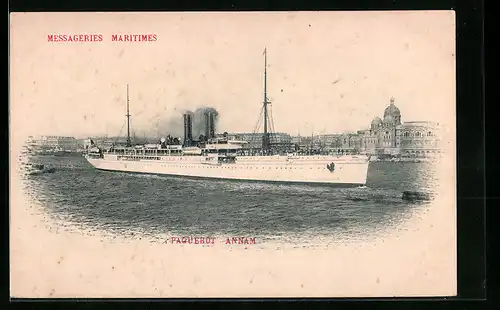 AK Passagierschiff Annam in Fahrt