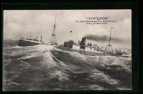 AK Passagierschiff Louqsor auf hoher See