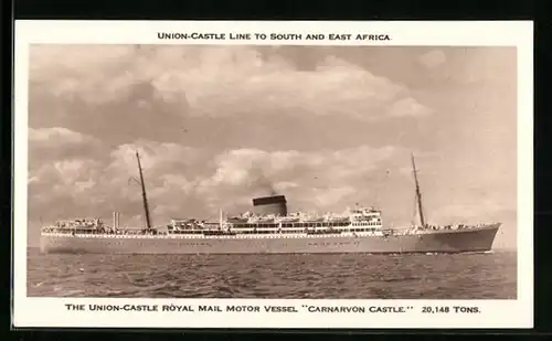 AK Union-Castle Royal Mail Motor Vessel Carnavon Castle